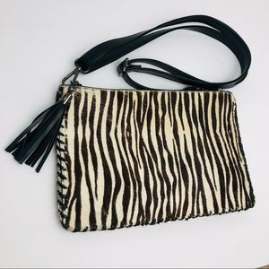 Zara animal print shoulder bag